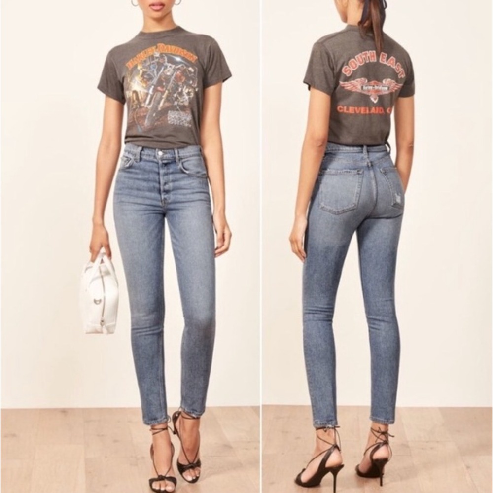 Reformation Serena High Rise Skinny Jean in‎ Lanai Wash Size 27